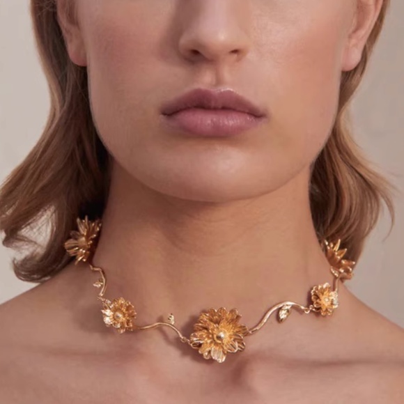 cult gaia Jewelry - NEW Cult Gaia Suki Choker Necklace - Golden Brass